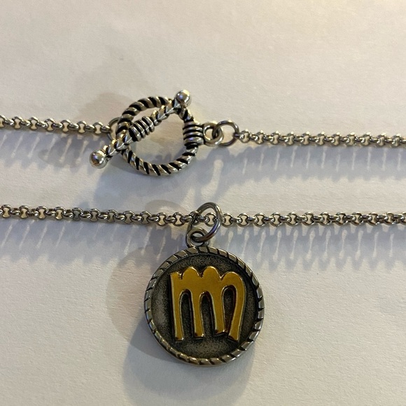 ♍️ VIRGO zodiac sign gold & silver stainless steel wrap around necklace - Picture 4 of 11